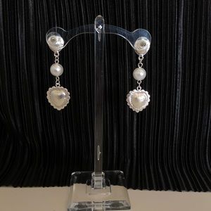 Vintage Jewelry - Vintage ruby pearl drop earrings Vintage Jewelry - Vintage ruby pearl drop earrings
